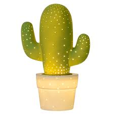 Growing cactus under fluorescent light. Green Table Lamp Cactus With A Decorative Effect Lights Co Uk