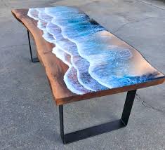 See more ideas about resin table, resin furniture, wood resin. Incredible Resin Tables Made To Look Like Ocean Waves Washing Up On Shore