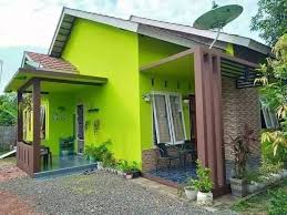 Dalam membuat desain tampak depan rumah 2 lantai … 10 Inspirasi Warna Cat Rumah Nuansa Hijau Minimalis