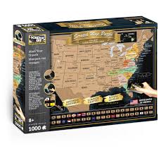 Check spelling or type a new query. Scratch Off Travel Puzzle Usa Map 1000 Piece 4d Cityscape Time Puzzle