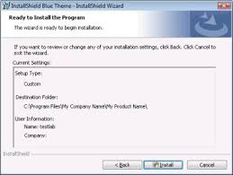Prevents a network connection and setup.exe from closing before the setup is complete. Ready To Install Dialog