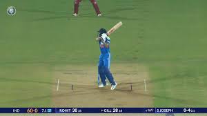Shubman Gill playing a six during the IND vs WI 2026 second ODI