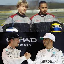 Photo by xpb images on february 24th, 2016 at barcelona (l to r): Nico Rosberg And Lewis Hamilton Via F1 Turkish Formula1