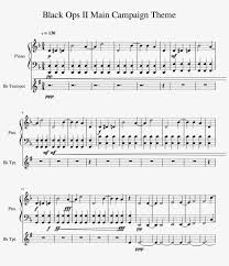Print and download great balls of fire sheet music by jerry lee lewis arranged for piano. Black Ops Ii Main Campaign Theme Sheet Music 1 Of 3 Black Ops Piano Sheet Music Free Transparent Png Download Pngkey