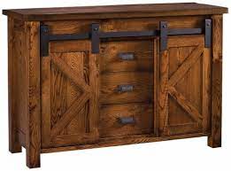 Whether your style is cottage, contemporary, industrial, or french barn door hardware can often costs more than your actual door! Calaveras Rustic Barn Door Buffet Countryside Amish Furniture