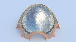 3ds Max Glass Dome Egg Hexagon Glass Domes Hexagon Glass