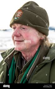 USA, Wyoming, Yellowstone National Park, Rick McIntyre, the dean of park  service wolf-watchers, Blacktail Deer Plateau Stock Photo