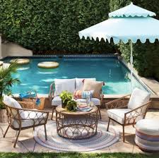 So, if your table has a diameter of 6 feet, your umbrella should be at least 8 feet in diameter. The Cutest Outdoor Umbrellas Conversation Set Patio Patio Furniture Collection Patio