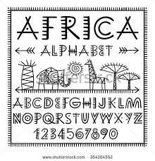 Africa Brush Alphabet African Animals Elephant Giraffe Hand Drawn Vector Elements And Lettering Alphabet Hand Lettering Alphabet Fonts Handwriting Alphabet