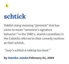 Schtick Words Jewish Comedians Yiddish