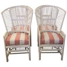 Dining chairs don't just have to look good, but should feel good, too. Set Of 4 High Back Brighton Style Lacquered White Rattan Dining Chairs For Sale At 1stdibs