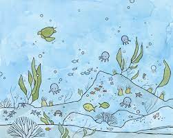 Today we are learning how to draw animals that live under the sea! Under The Sea Underwater Ocean Illustrations Sea Drawing Ocean Illustration Sea Illustration