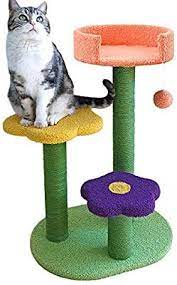 Amazon Com Affenlaskan Cat Tree Tower Climbing Bed With Scratching Toy Funny Cat Toys Stuff Ball Jump Exercise Activity Sleep Nord Cat Tree Cat Room Cat Toys