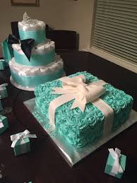 Tiffany Co Inspired Baby Shower Cake And Diaper Cake Tiffany Baby Showers Shower Cakes Baby Shower Cakes