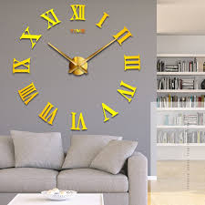 Trend 01838t comes in many colors. Roman Numerals Wall Clock Mute Home Living Room Study Bedroom Watch Wall Europe Horloge 3d Diy Acrylic Mirror Clock Digital Interiordekkor