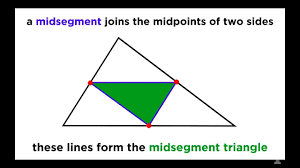 Identify the midsegments of a triangle. Mid Segment Of A Triangle Examples Solutions Videos Worksheets Solutions Activities