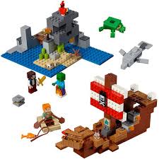 21152 Lego Minecraft L Aventure Du Bateau Pirate Lego King Jouet Lego Briques Et Blocs Lego Jeux De Construction Lego Minecraft Lego Lego Bedroom