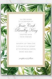 Tropical Palm Tree Leaves Wedding Invitation Template Tree Wedding Invitations Free Wedding Invitations Orchid Wedding Invitations