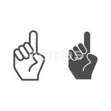Black And White Pointer Finger Hand With One Finger Pointing Up Line And Glyph Icon Hand With Index Finger Up Stock Illustration Ad Pointing Line Hand Fing Glyph Icon Index Finger Glyphs