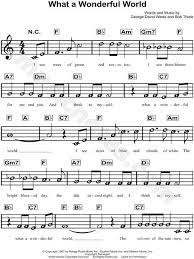 Louis Armstrong What A Wonderful World Sheet Music For Beginners In C Major Download Print Sheet Music Flute Sheet Music Piano Sheet Music Free