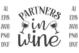 Download Partner In Wine T Shirt Design Graphic By Storm Brain Creative Fabrica SVG Cut Files
