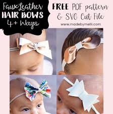 Download Free Templates Svgs For Faux Leather Hair Bows