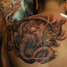 Chronic Ink Tattoo Toronto Tattoo Laos Elephant Tattoo Done By Marilyn Tattoos Laos Elephant Tattoo Asian Tattoos
