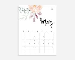 Printable Calendar 2020 2021 Calendar 2020 2021 Printable Etsy In 2020 Printable Desk Calendar Calendar Printables Printable Calendar