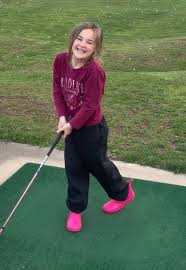 Excited for The Masters this week, so I went out to the driving range with  Wy last night. It was her first time swinging a real club, and she killed  it. She also won closest to the pin, getting her a ...