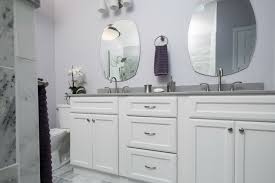 A unique purple and grey bathroom with checked stripes, floating shelves and a faux tree sculpture. Purple And Gray Bathroom Contemporary Bathroom St Louis By Swat Design Team For Decorating Den Houzz