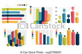 Set Of Charts Graphs Simply Color Editable Infographics Elements