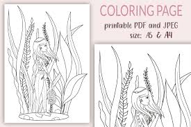 Children love to know how and why things wor. A4 Coloring Pages For Kids Underwater Girl Coloring Page 568847 Printables Design Bundles