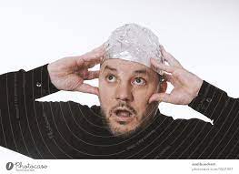 Paranoid Man Wearing Tin Foil Hat Against Corona Virus Covid 19 A Royalty Free Stock Photo From Photocase
