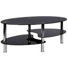 Magnussen winslet oval cocktail table with casters, 18.5 x 50 x 30. Vida Designs Cara Oval Coffee Table Modern Metal Black Glass Coffee Table Buy Online In Angola At Angola Desertcart Com Productid 54780041
