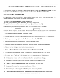 Answers to the exercise in identifying prepositional phrases. Prepositional Phrases As Adj Adv