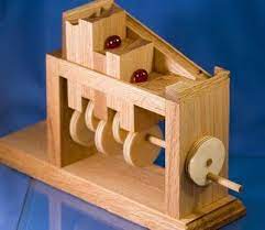 Watch The Marbles Roll Up Stairs This Automaton Project Is Loads Of Fun To Make And Is Sure To Catch The Eye Wooden Toys Plans Marble Machine Wood Toys Plans