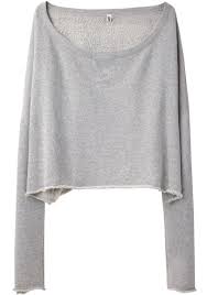 Black Boat Neck Crop Top R13 Boatneck Sweatshirt Pullover Fashion Clothes Style