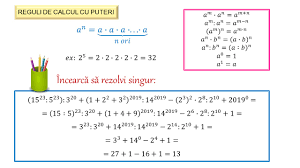 Orice număr natural nenul și orice. Puterea Unui Numar Operatii Cu Puteri Ridicarea La Putere Matera Ro