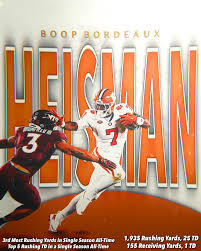 Heisman Winners: 2017 Elijah Watson, QB (Oregon) 2018 Elijah Watson, QB  (Oregon) 2019 Sean Redman MLB (Alabama) 2020 Trevon Diz QB (Northwestern)  2021 Jayson Rivera RB (USC) 2022 Ethan Kull, QB (ND)