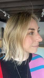 It had been 5 months since Michelle’s last highlight! Did a big chop and  brought her blonde back. Still loving these floating-above-shoulder-bobs.