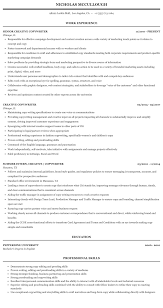creative copywriter resume sample