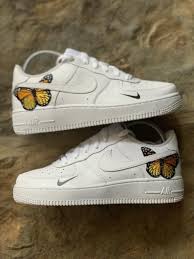 Custom Air Force 1 Butterfly Air Force 1 Etsy Custom Nike Shoes Custom Shoes Nice Shoes