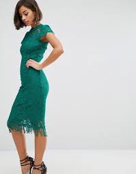 Questo mi piace ancora da morire, ma inizia a starmi grandino. Vestito A Tubino Di Pizzo Verde Di Paper Dolls 52 Asos Lookastic