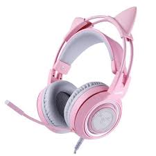 Pink Cat Wired Headphones Gaming Headset With Mic Wired Headphones Headphones Headset
