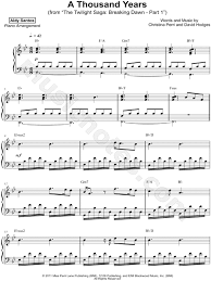 Gladiator Now We Are Free Piano Version Sheet Music Aldy Santos A Thousand Years Sheet Music Piano Solo In Bb Major Download Print Sheet Music Thousand Years Piano Piano Music