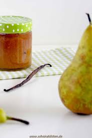 Birnenmarmelade Mit Vanille Und Zimt Schnin S Kitchen Birnenmarmelade Marmelade Birne