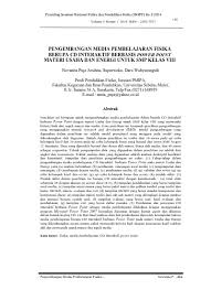 Pengembangan media pembelajaran berbasis multimedia dengan strategi joyfull learningdibutuhkan untuk menyalurkan pesan sehingga dapat membantu mengatasi masalah tersebut. Pengembangan Media Pembelajaran Fisika Berupa Cd Interaktif Berbasis Power Point Materi Usaha Dan Energi Untuk Smp Kelas Viii Puja Arsihna Prosiding Seminar Nasional Fisika Dan Pendidikan Fisika 5906 12625 1 Sm