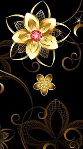 3d Golden Flower Galaxy Note Hd Wallpaper Flower Phone Wallpaper Floral Background Hd Floral Background