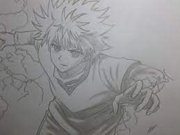 Killua Drawing Hunterxhunter I decided to draw the scene from episode 124 where killua is crying like a little bitch. killua drawing hunterxhunter