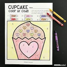 Valentines day color by number. Valentine S Day Color By Number Printable